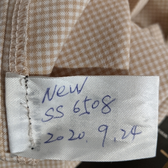 Le Lis Collection Mini Skirt White Tan Plaid S - Picture 5 of 5